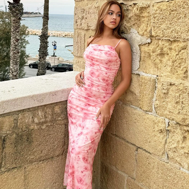 Vestido Mujer Floral Elegante con Tirantes Delicados - Vestiria
