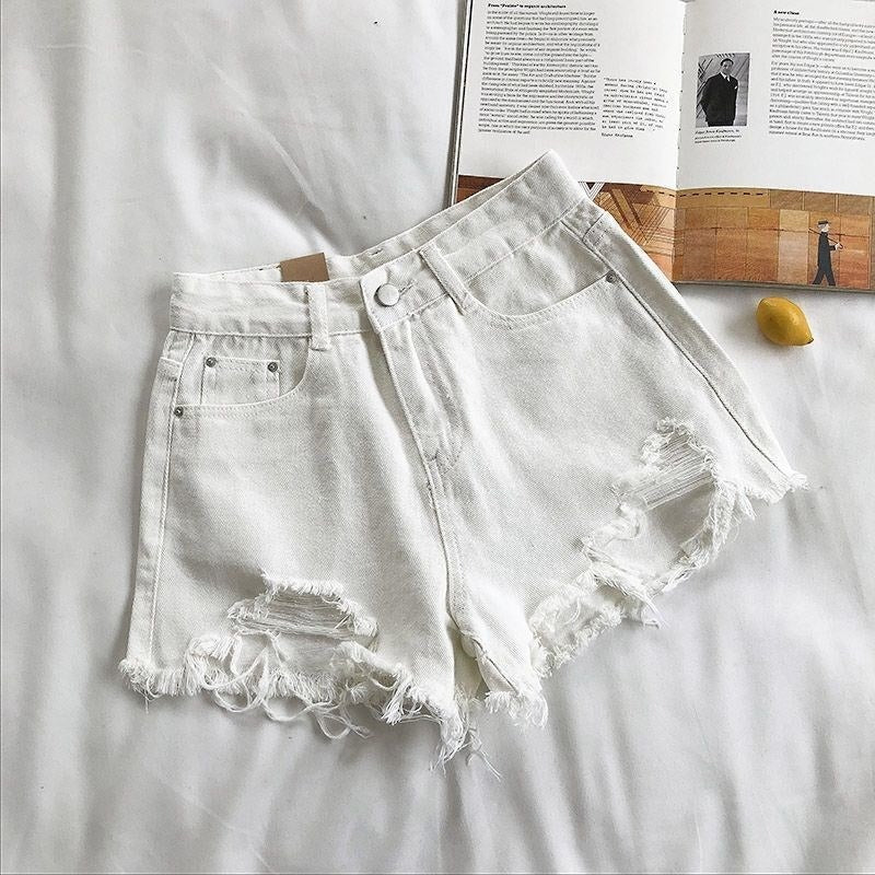 Shorts vaqueros mujer desgastados estilo libre