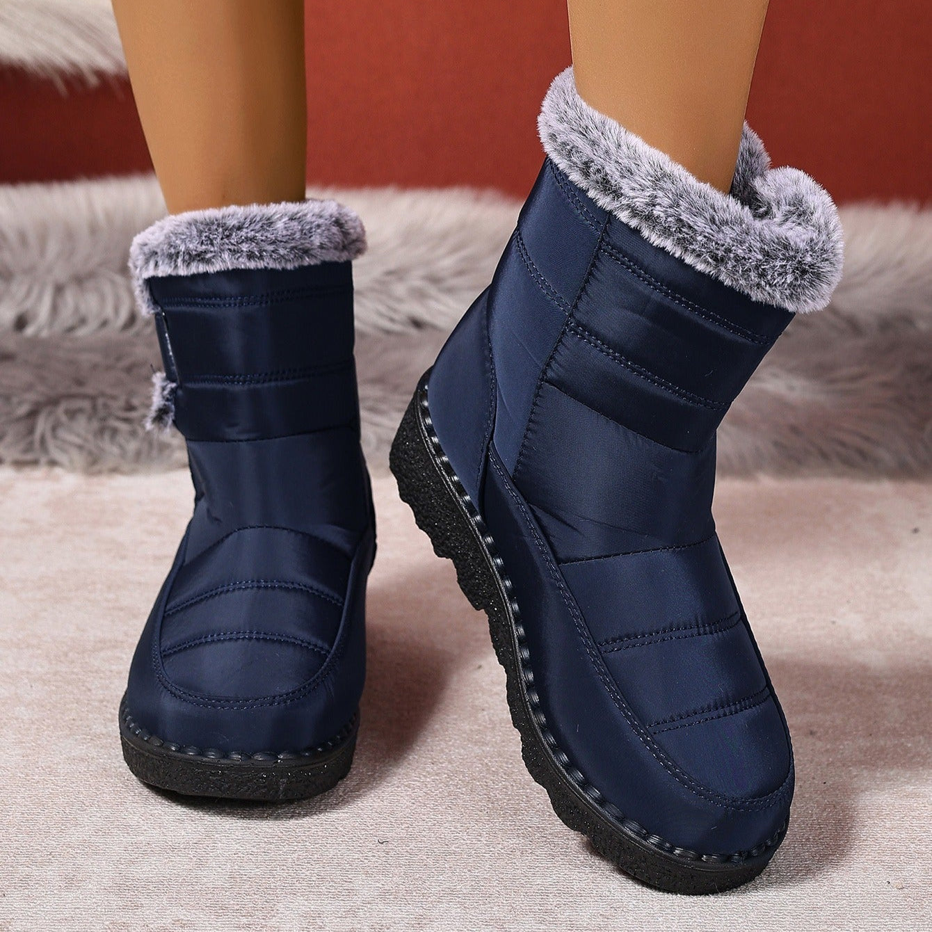 Botas Mujer Invierno Lana Caliente Impermeables