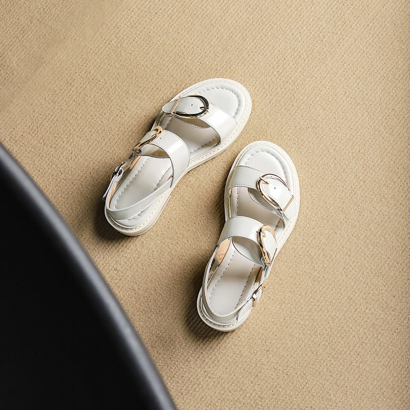 Sandalias Mujer con Hebilla Brillante