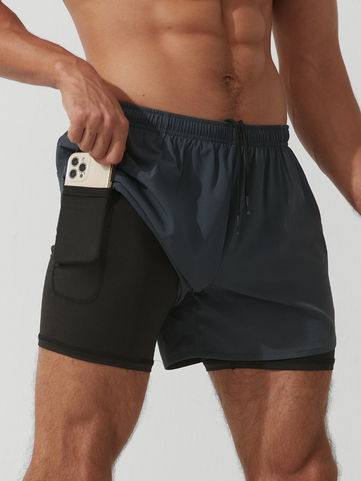 Pantalón Corto Deporte 2 en 1 Impermeable