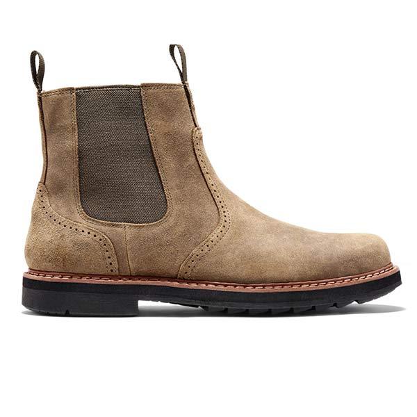 Botas Chelsea Hombre Cuero Invierno sin Cordones