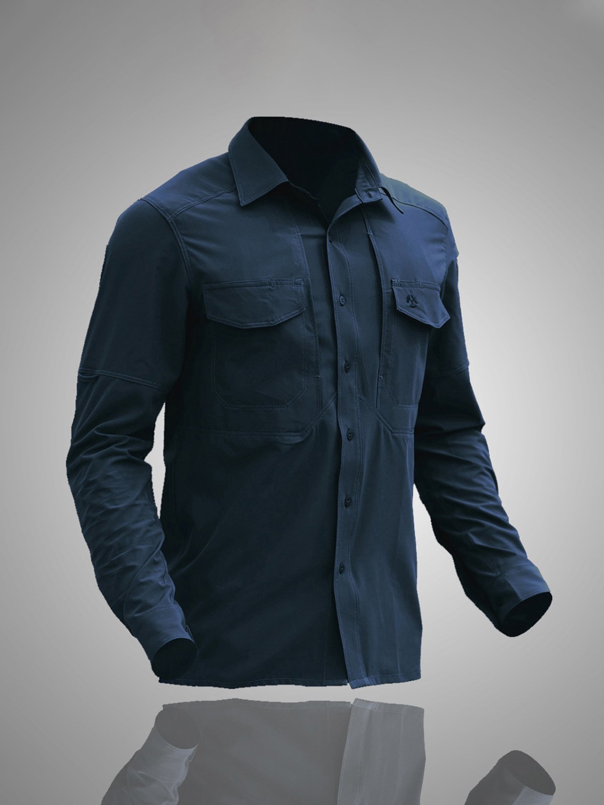 Camisa Deportiva Hombre Secado Rápido 5 Bolsillos