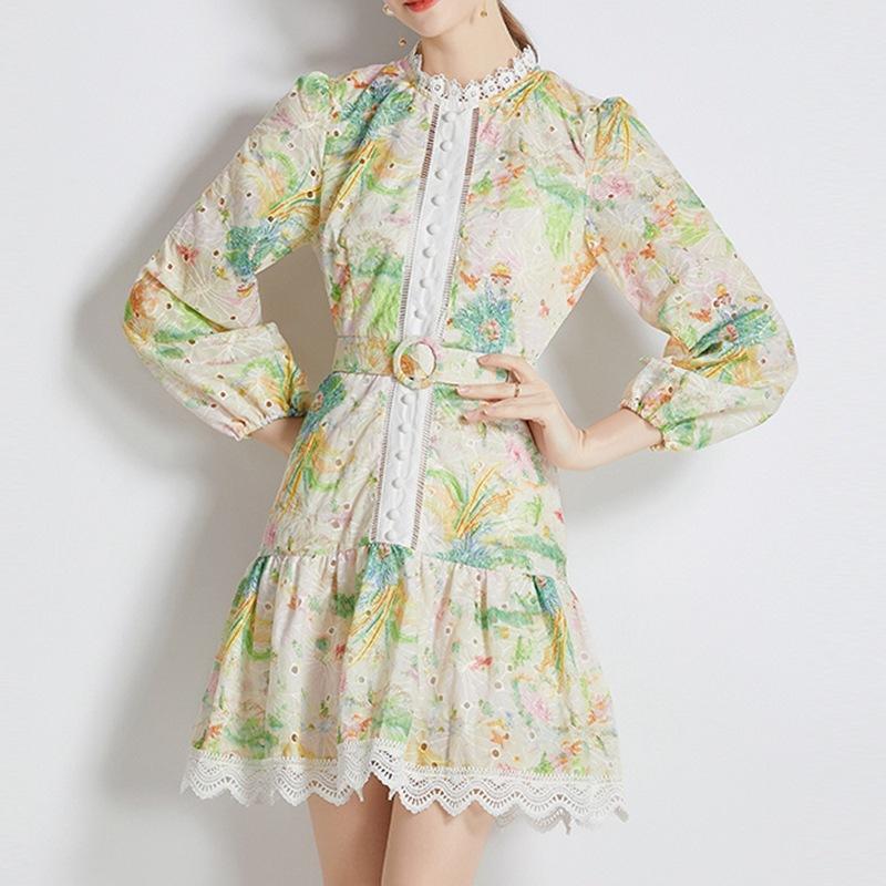 Vestido Encaje Romántico Floral - Vestiria