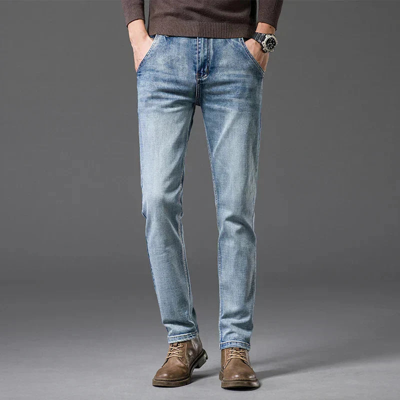 Pantalón Vaquero Hombre Azul Clásico
