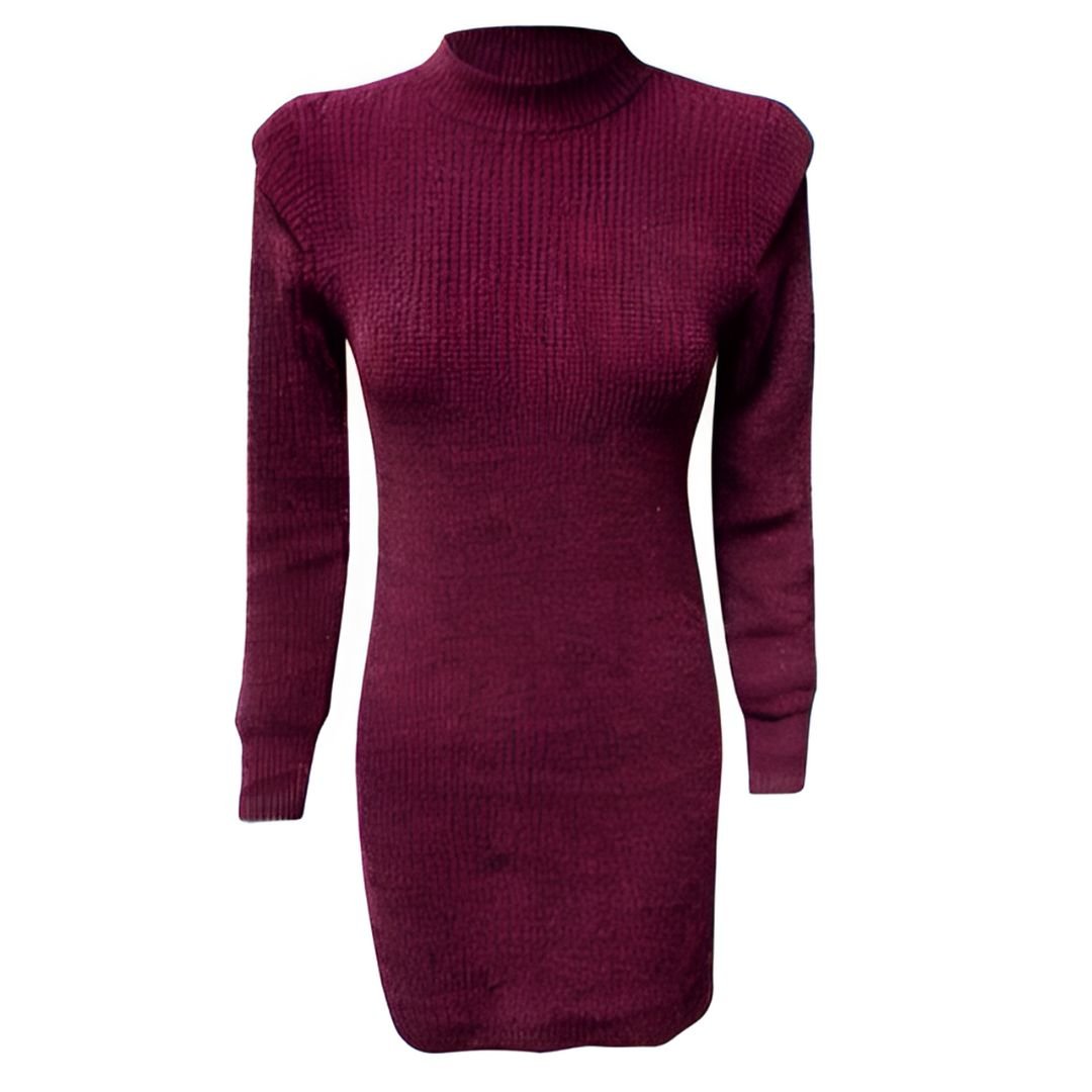 Vestido Femenino Manga Larga Elegante