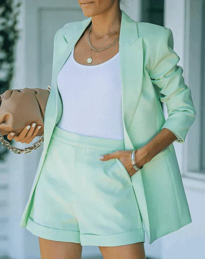 Traje Chaqueta Pantalón Corto Verano