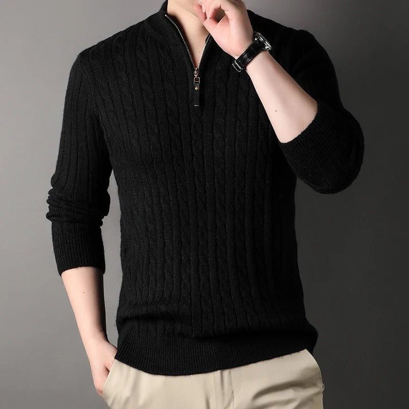 Sudadera de punto clásico para hombre