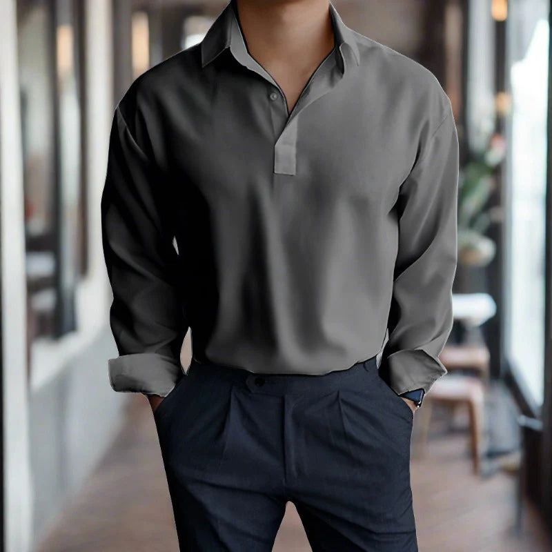 Camisa Hombre Clásica Mangas Largas