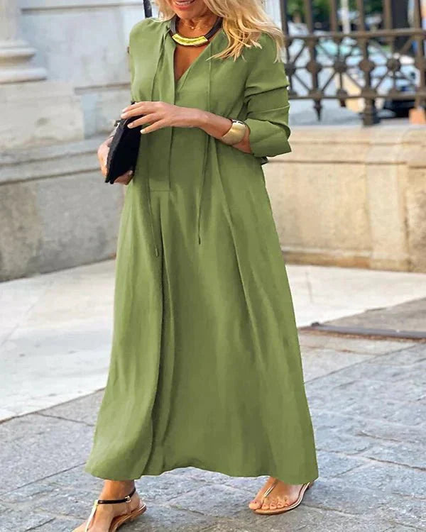 Vestido Otoño Manga Larga Chic