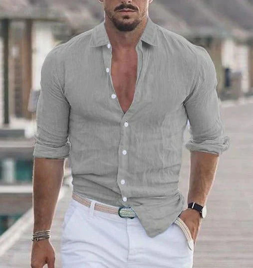 Camisa Lino Fresca Estilo Verano