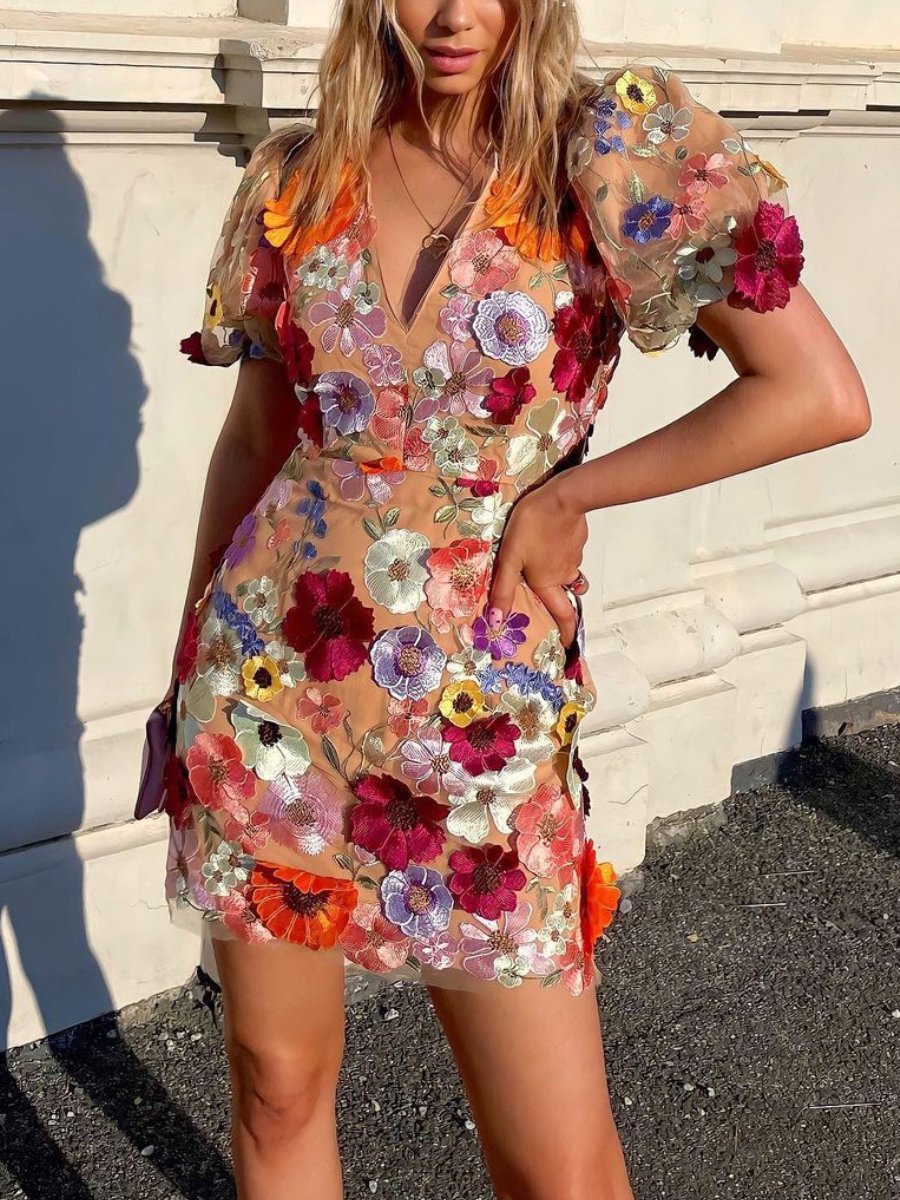 Vestido Floral Suave Color Pastel