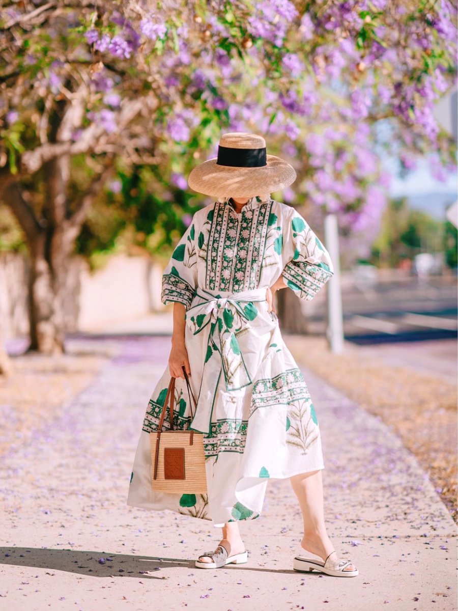 Vestido Midi Estampado Otoño Chic - Vestiria