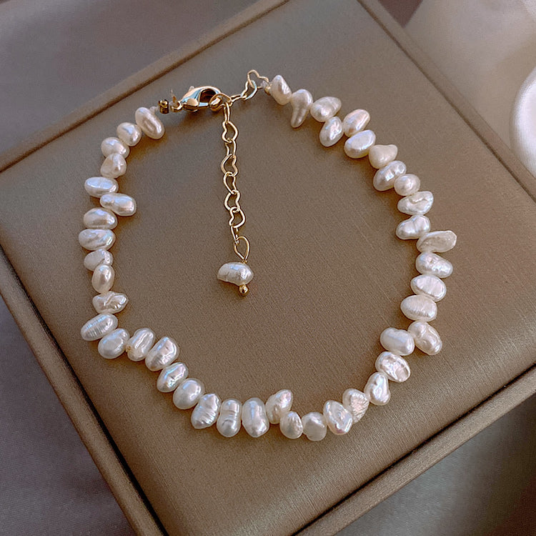 Pulsera Perlas Finales Acuáticas Naturales - Vestiria