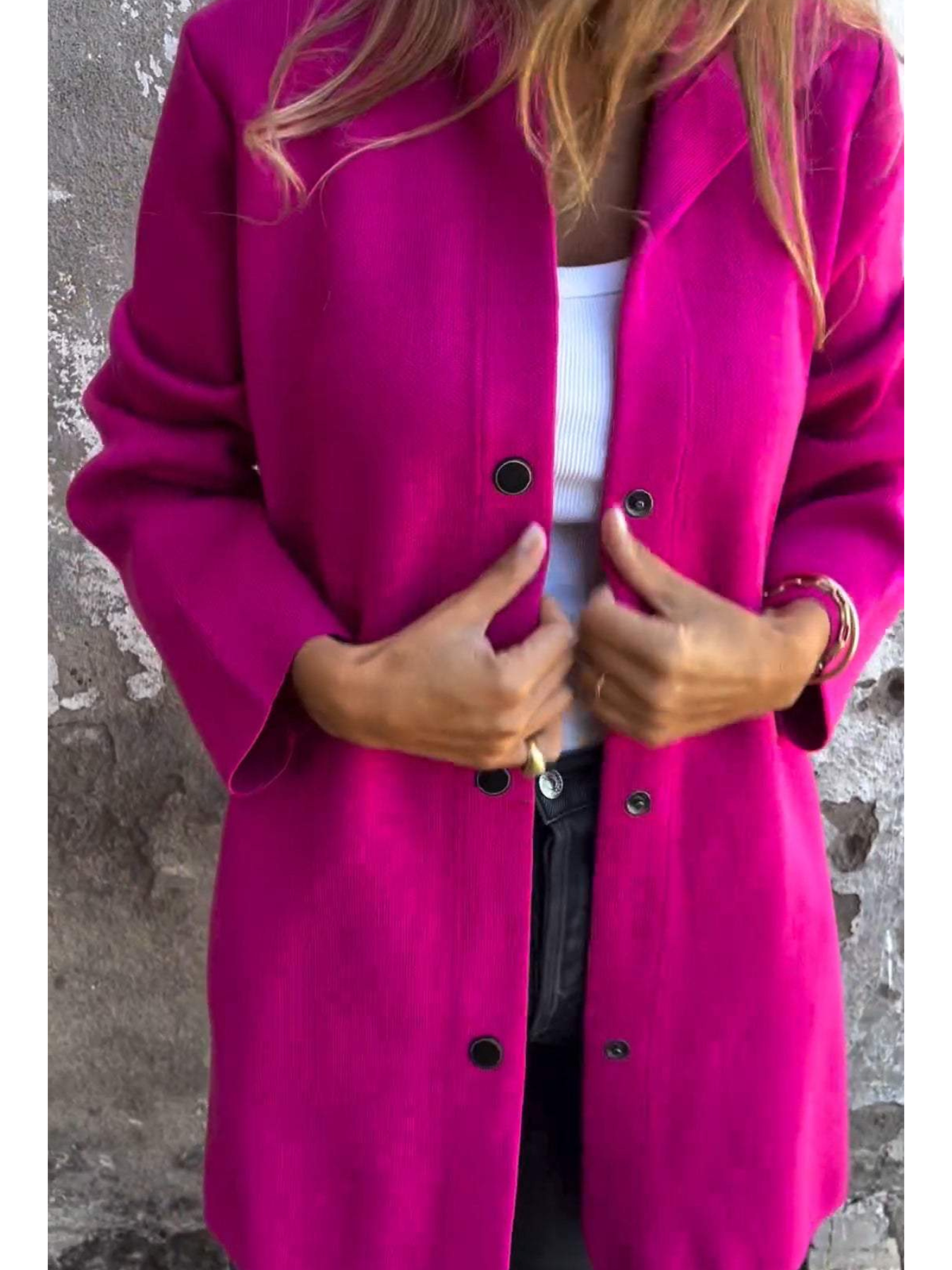 Chaqueta casual con capucha y cierre fácil
