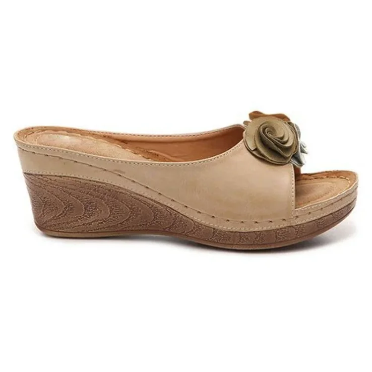 Sandalias Verano Floral Mujer
