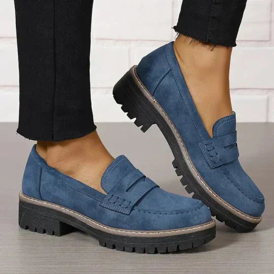 Pantuflas suaves de ante para mujer elegantes