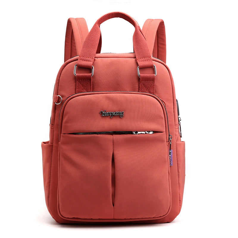 Mochila de agua resistente con puerto USB