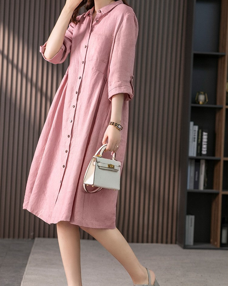 Vestido Camisero Mujer Estilo Clásico - Vestiria