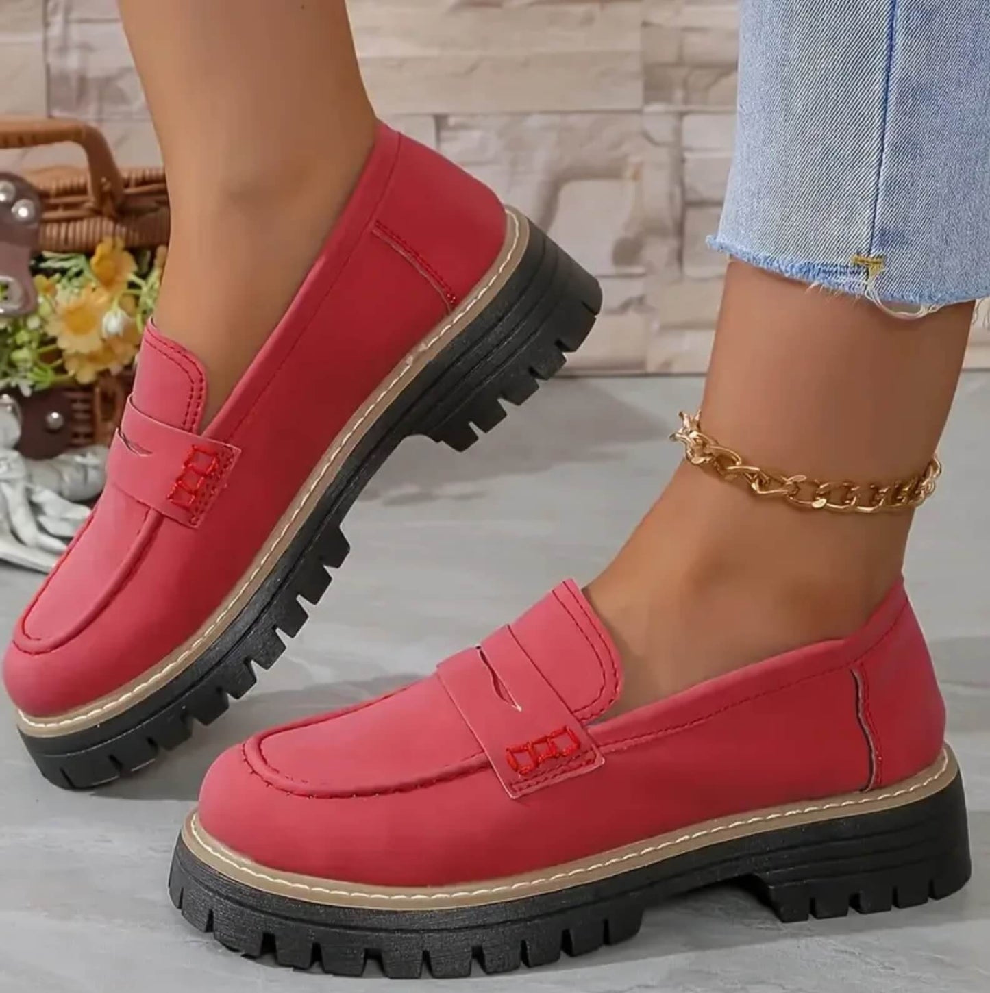 Pantuflas suaves de ante para mujer elegantes