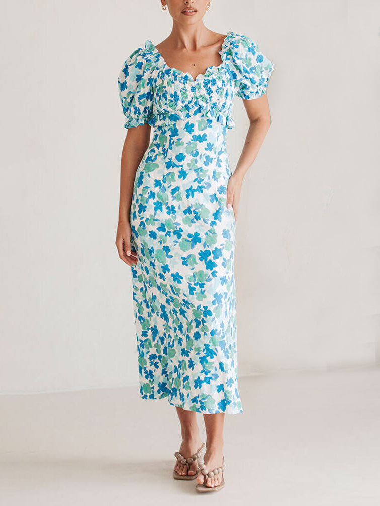 Vestido Midi Floral Ligero Verano - Vestiria