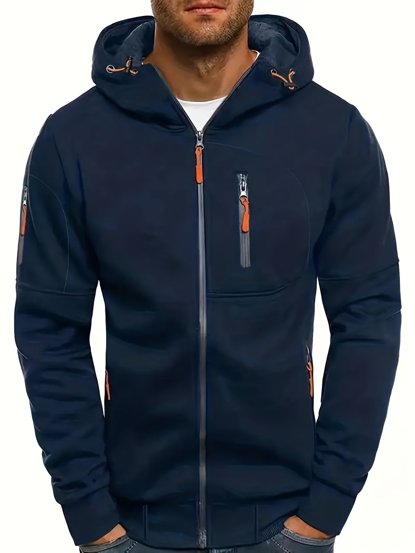 Chaquetón Deportivo Hombre Cremallera Capucha