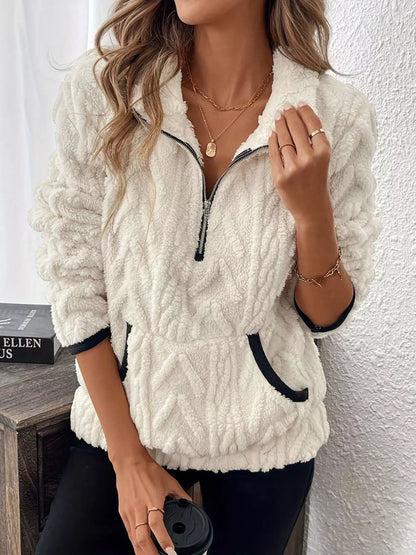 Jersey Cremallera Abajo Elegante y Cálido