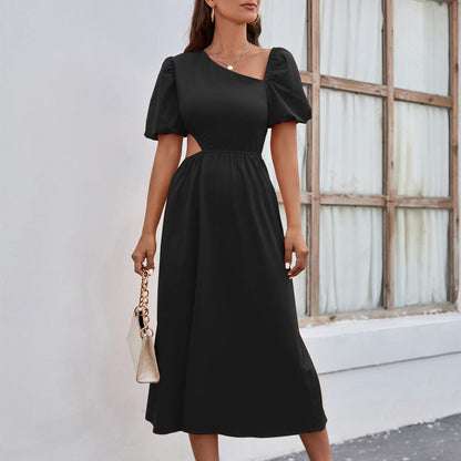 Vestido Mujer Midi Elegante Escote Original