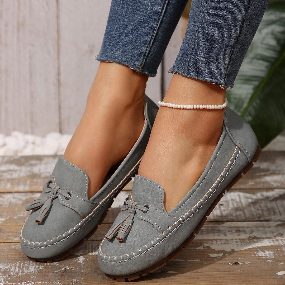 Zapatos planos cómodos mujer con lazo