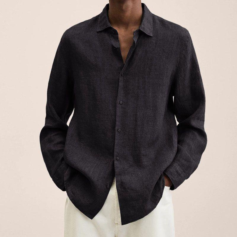 Camisas Lino Hombre Manga Larga Elegantes - Vestiria