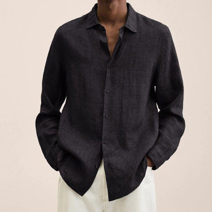 Camisas Lino Hombre Manga Larga Elegantes - Vestiria