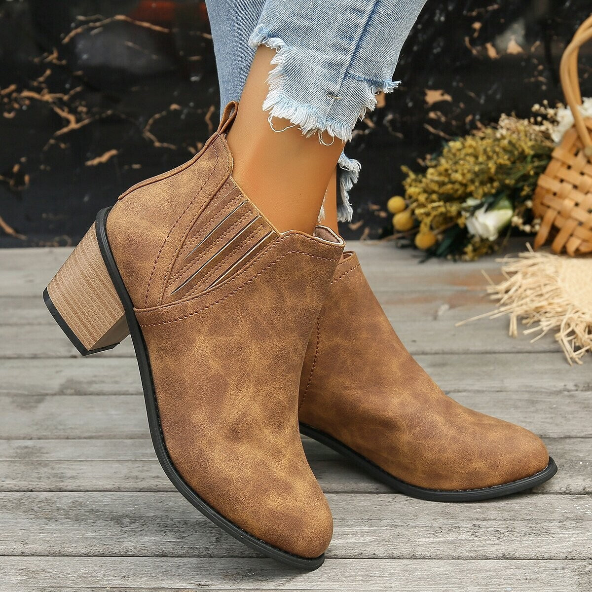 Botín Cuero Mujer Invierno - Vestiria