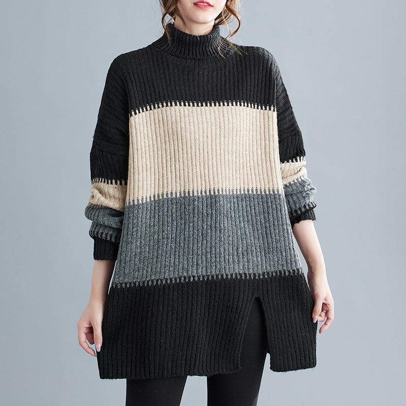 Blusa Oversize Acogedora de Punto Colorida - Vestiria