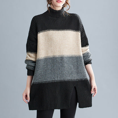 Blusa Oversize Acogedora de Punto Colorida - Vestiria