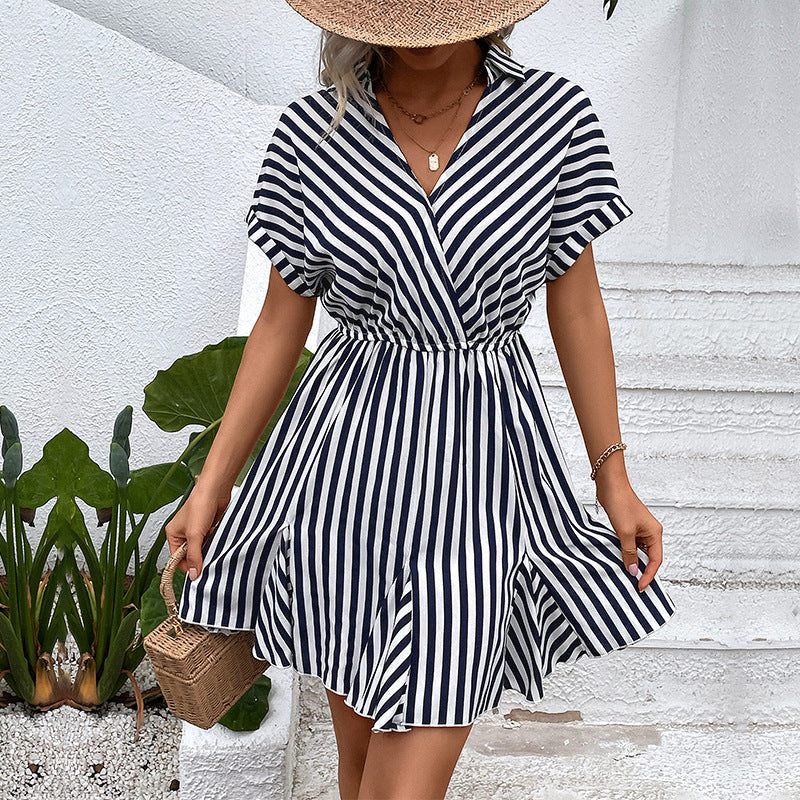 Vestido Mini Rayado Estilo Chic - Vestiria