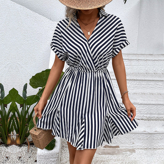 Vestido Mini Rayado Estilo Chic - Vestiria