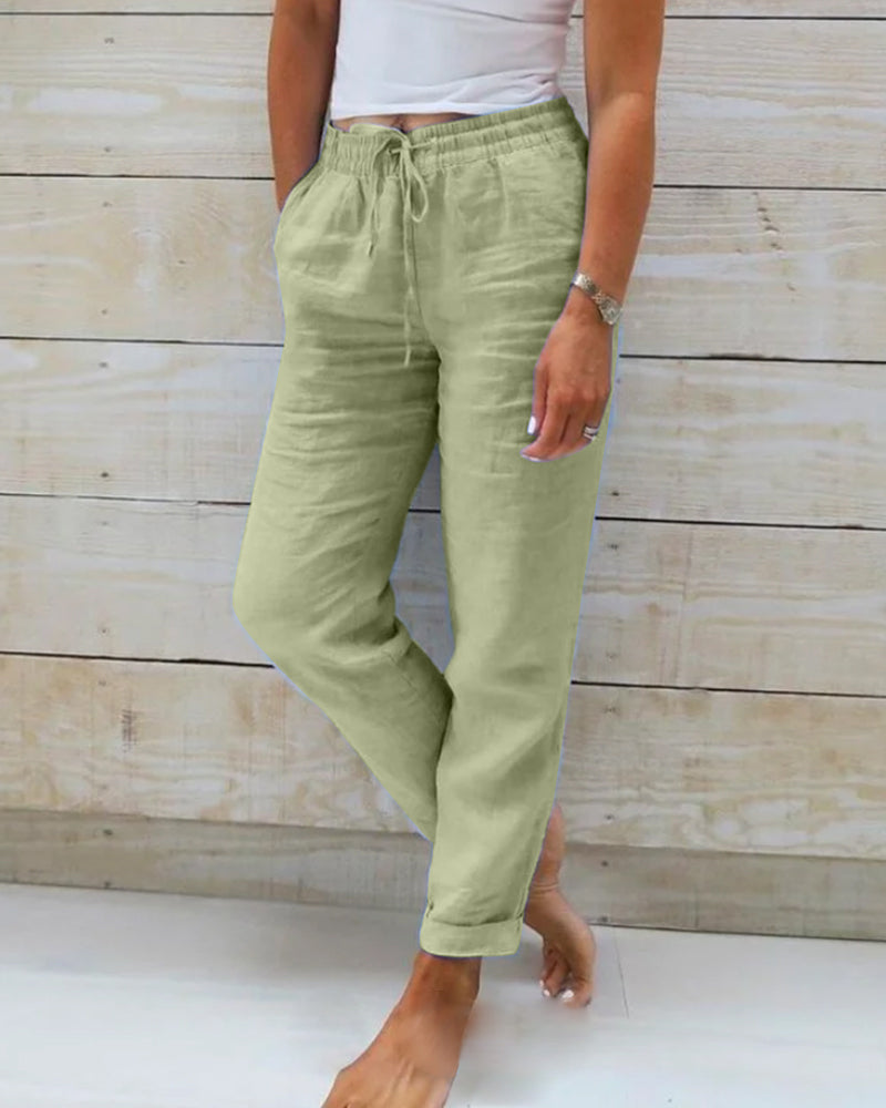 Pantalón ligero elástico para verano Mujer