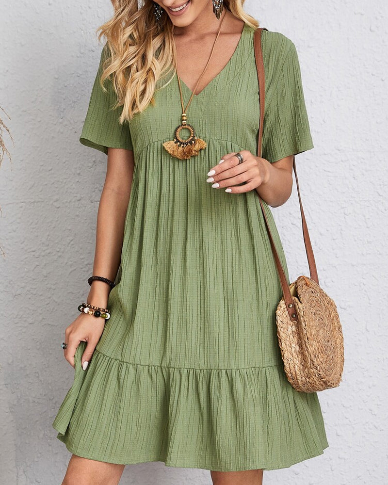 Vestido liso de punto suave