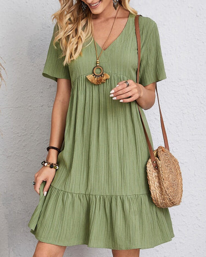 Vestido liso de punto suave