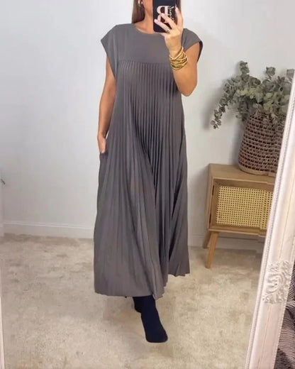 Vestido Plisado Clásico Elegante