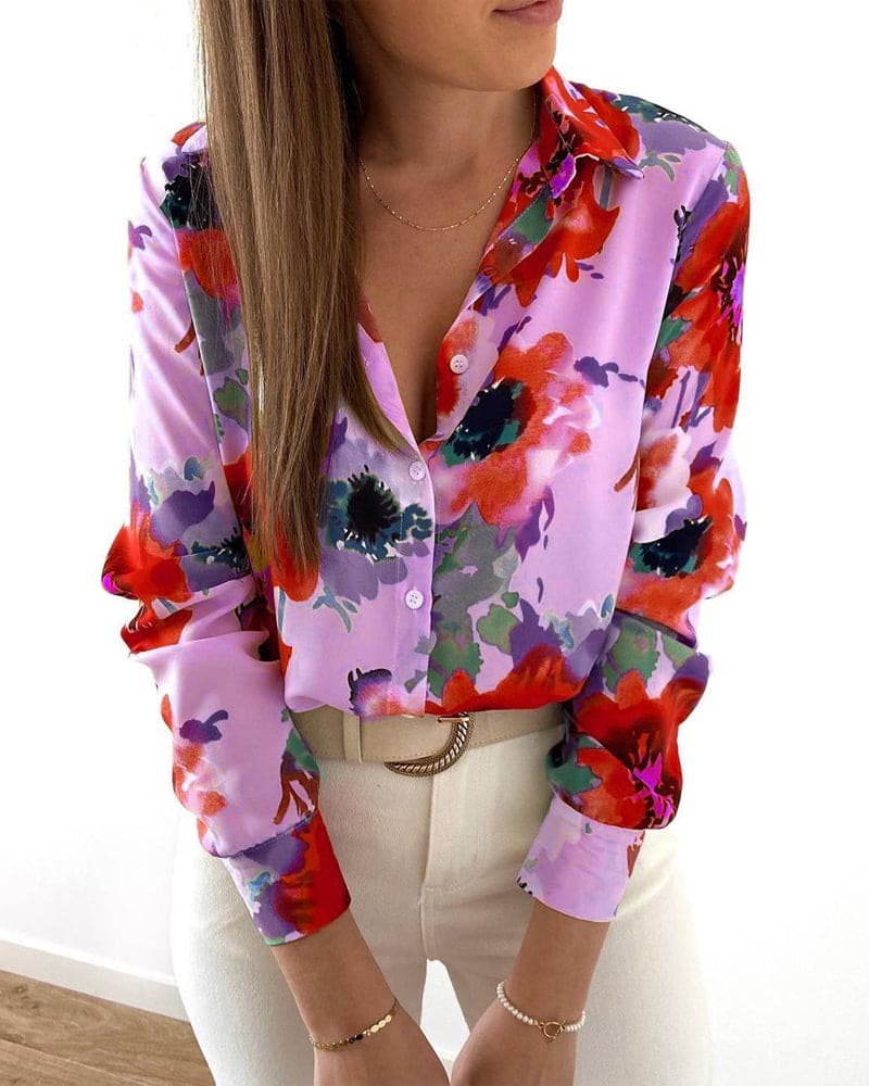 Blusa Floral Elegante Mujer