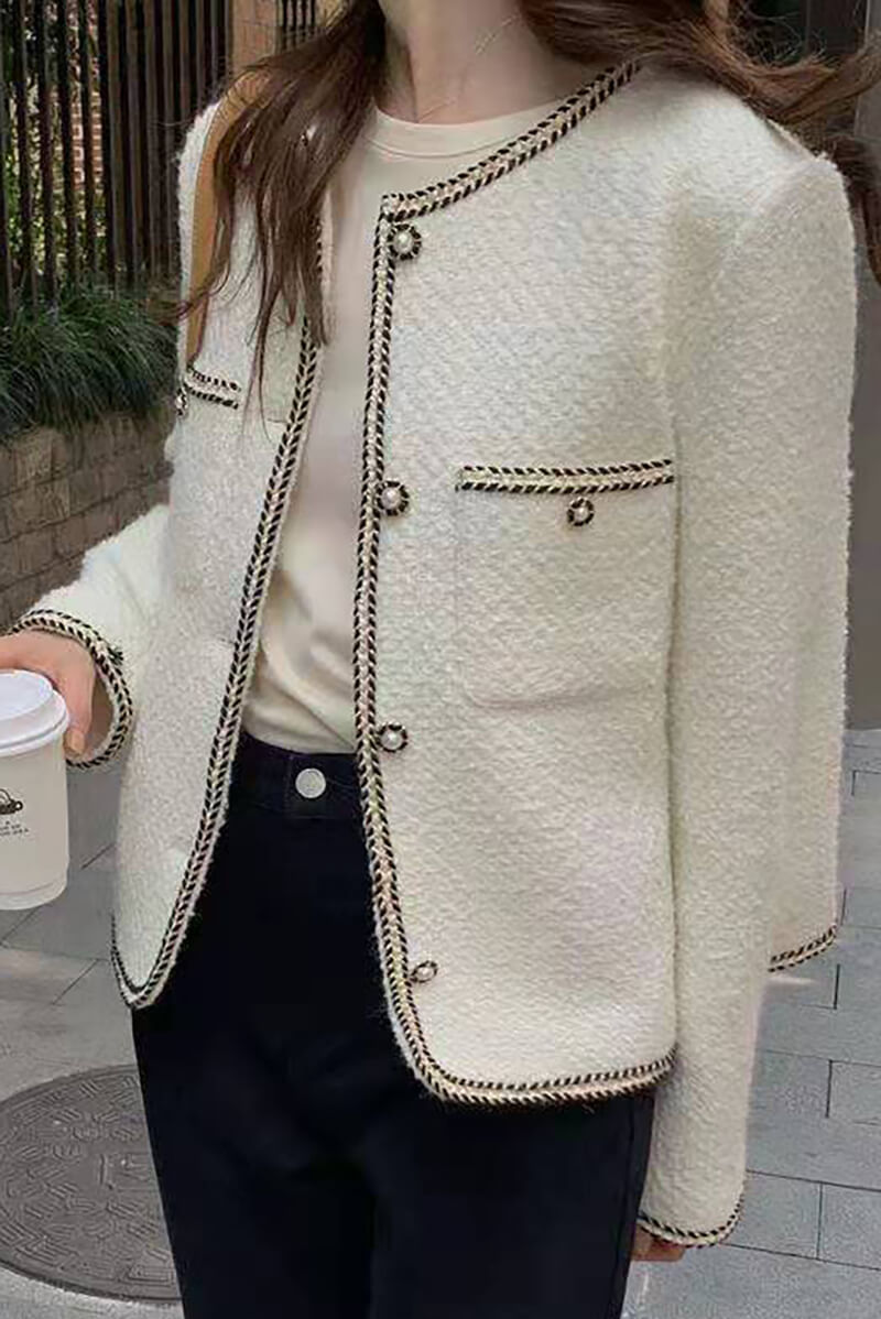 Chaqueta Tweed Estampada Colorida