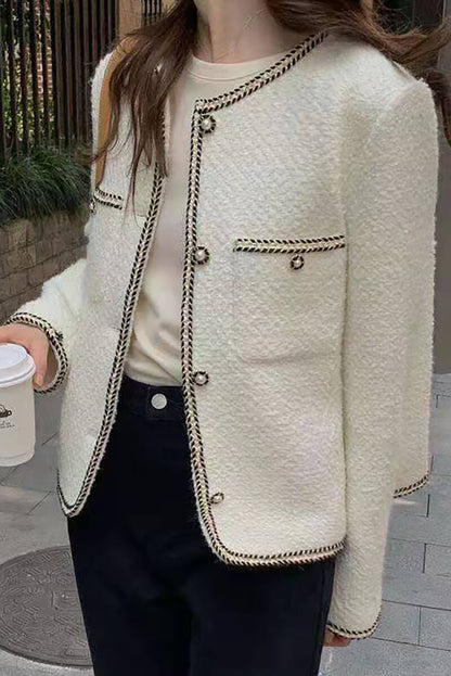 Chaqueta Tweed Estampada Colorida