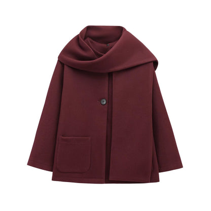 Chaquetón Mujer Elegante Cuello Alto - Nèora