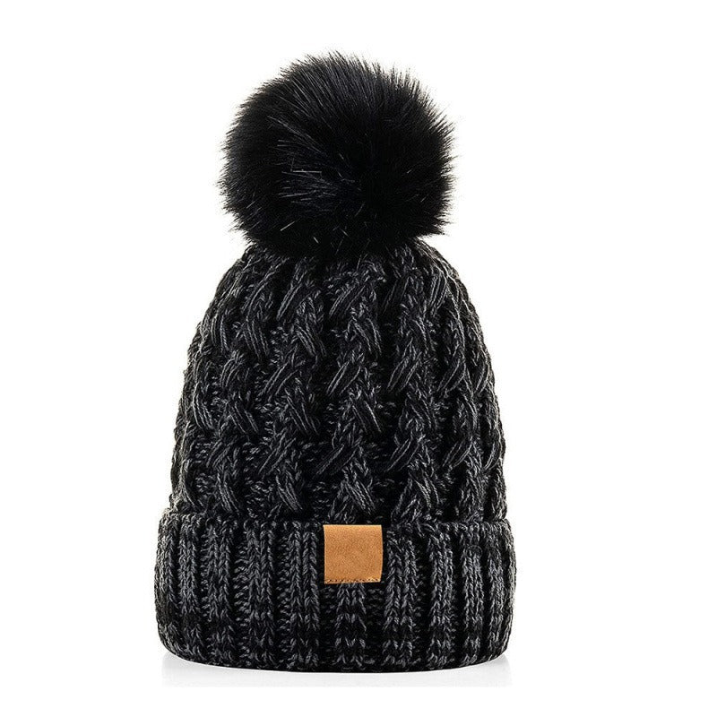 Gorro Punto Invierno Unisex con Pompón Acogedor