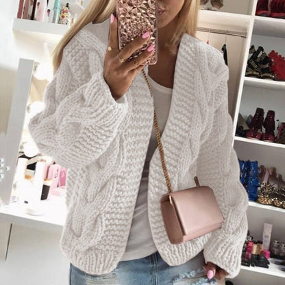 Chaquetón de punto suave para mujer