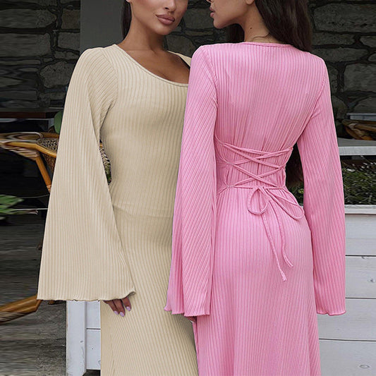 Vestido Mujer Manga Larga Estilo Boho - Vestiria