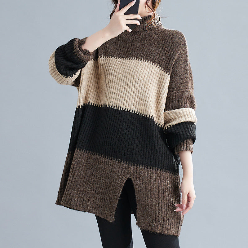 Blusa Oversize Acogedora de Punto Colorida