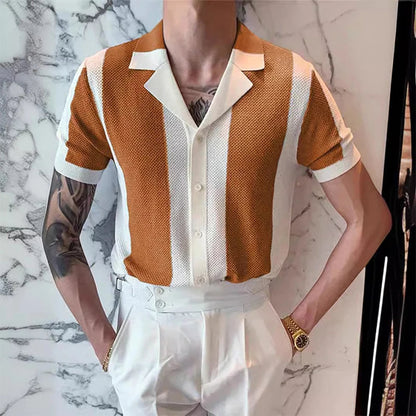 Polo de punto a rayas clásico