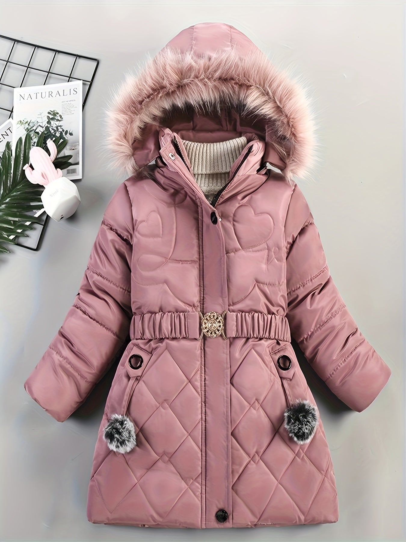 Abrigo Invierno Niña Capucha Cálido - Vestiria